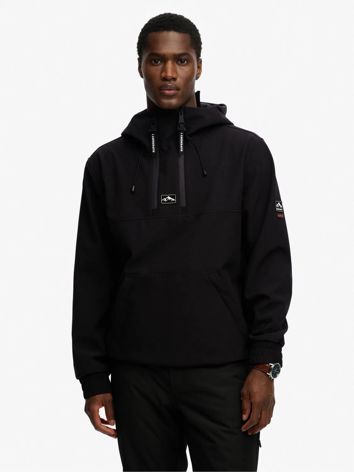Толстовка с капюшоном Freestyle Softshell Ski Superdry, черный — фото 2