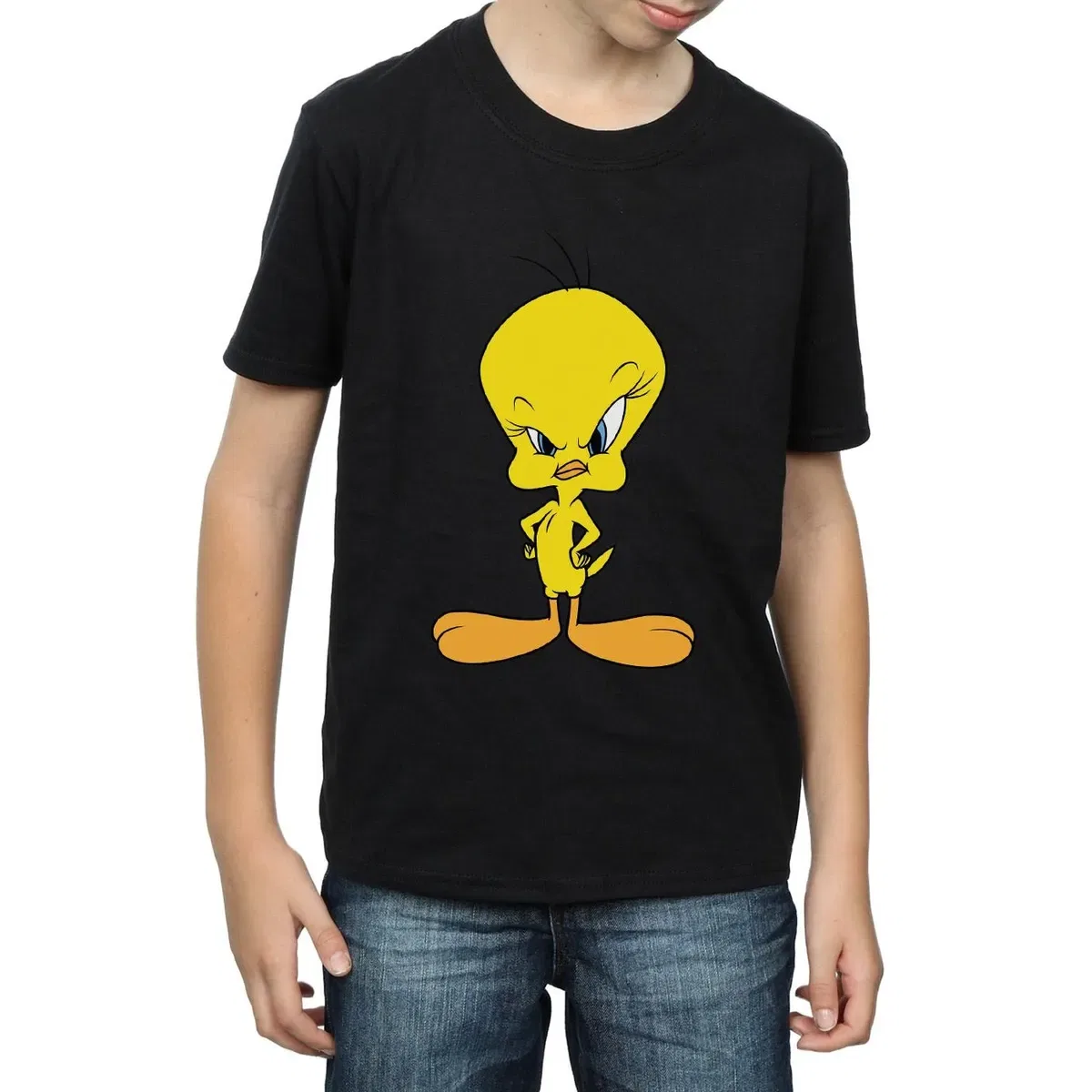 Футболка с принтом Angry Tweety Looney Tunes, Black — фото 3