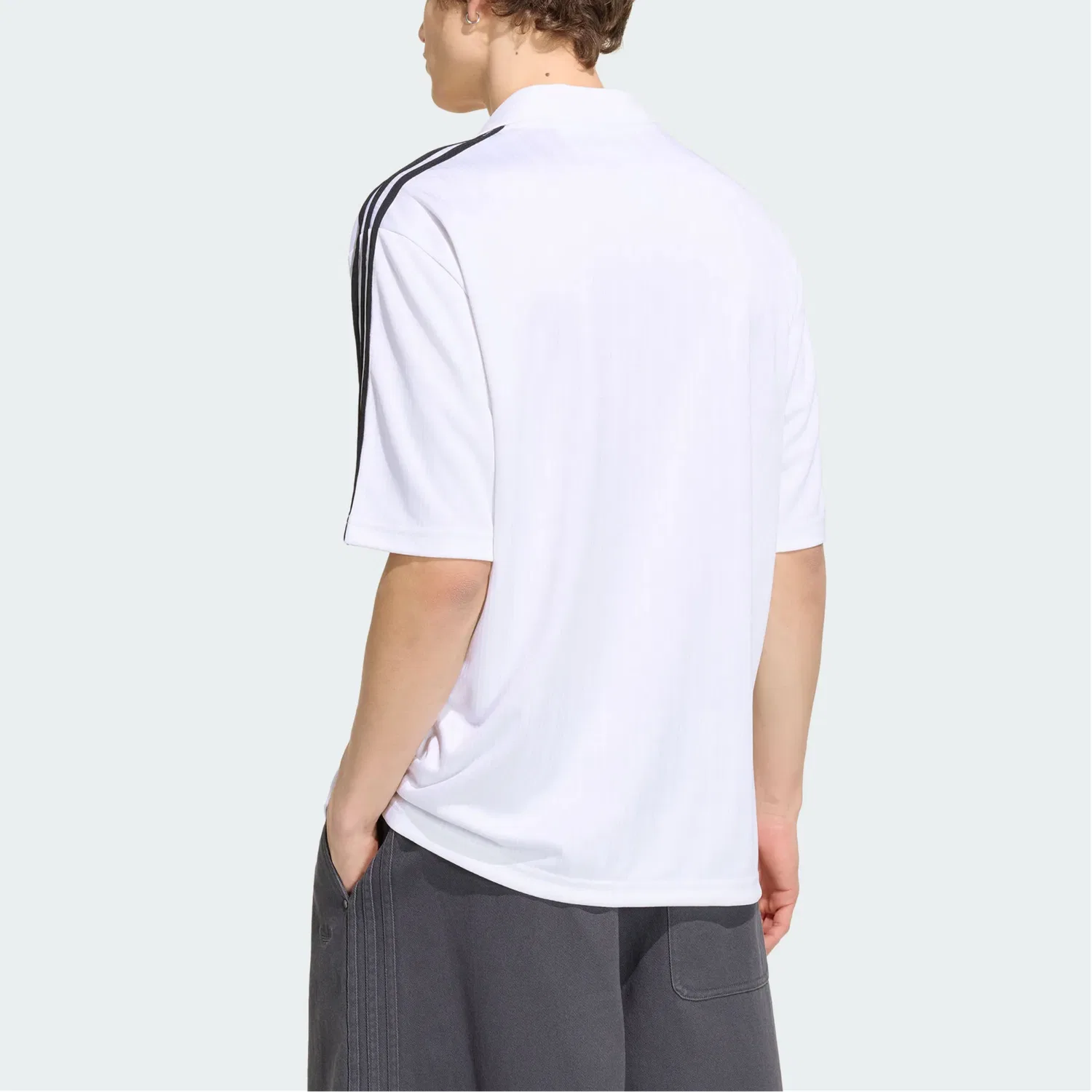 Детская футболка с отложным воротником Adidas Originals, White — фото 4