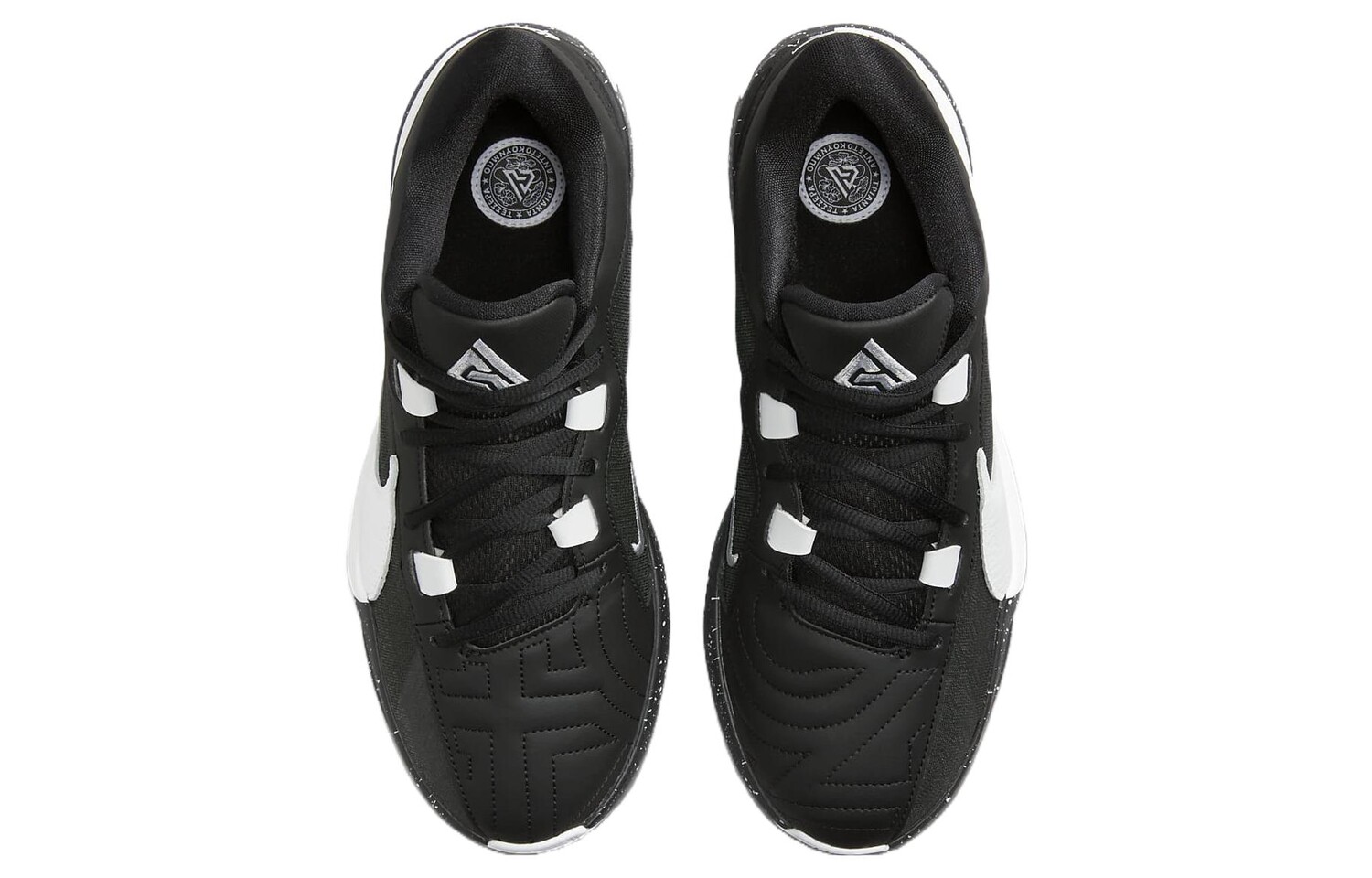 Мужские баскетбольные кроссовки Nike Freak 5, Черный/бело-золотой/бело-белый — фото 4