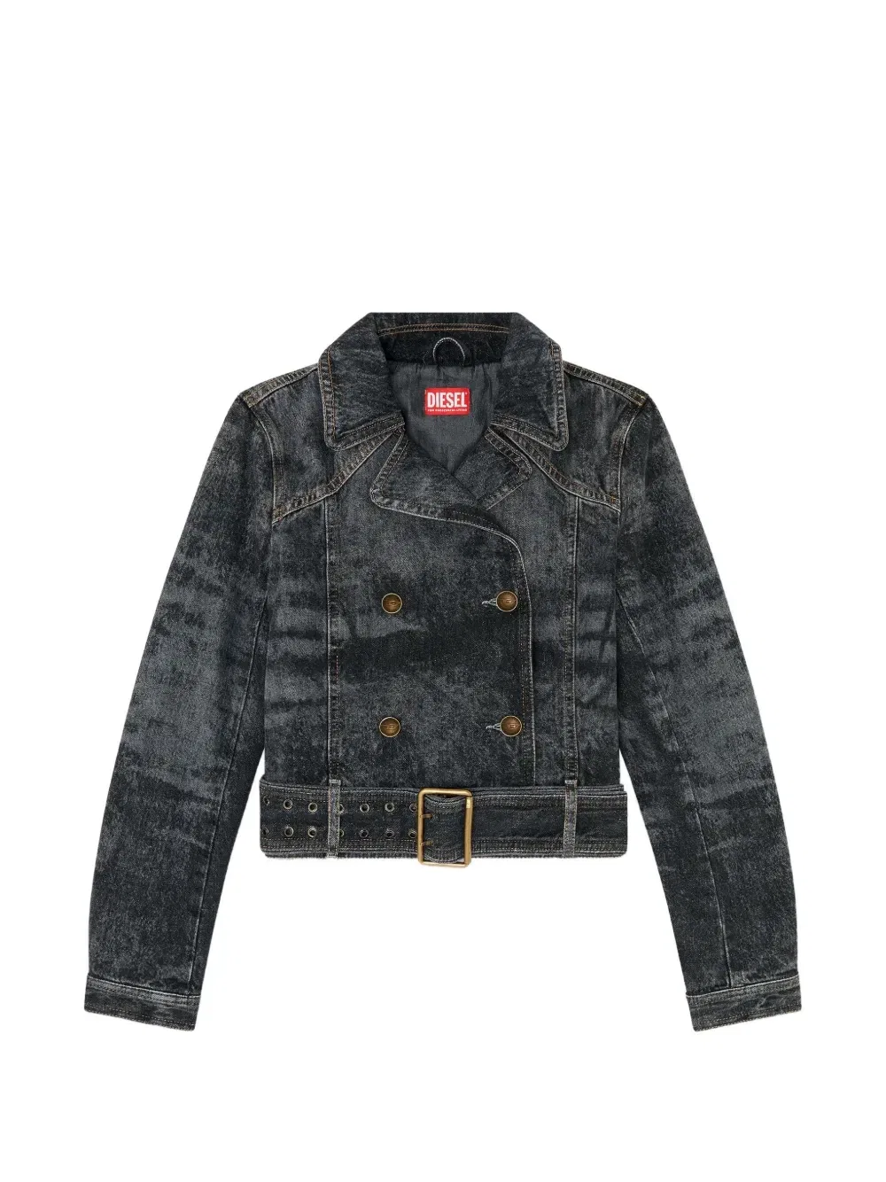 Джинсовая куртка De-Legend-S с поясом DIESEL, черный