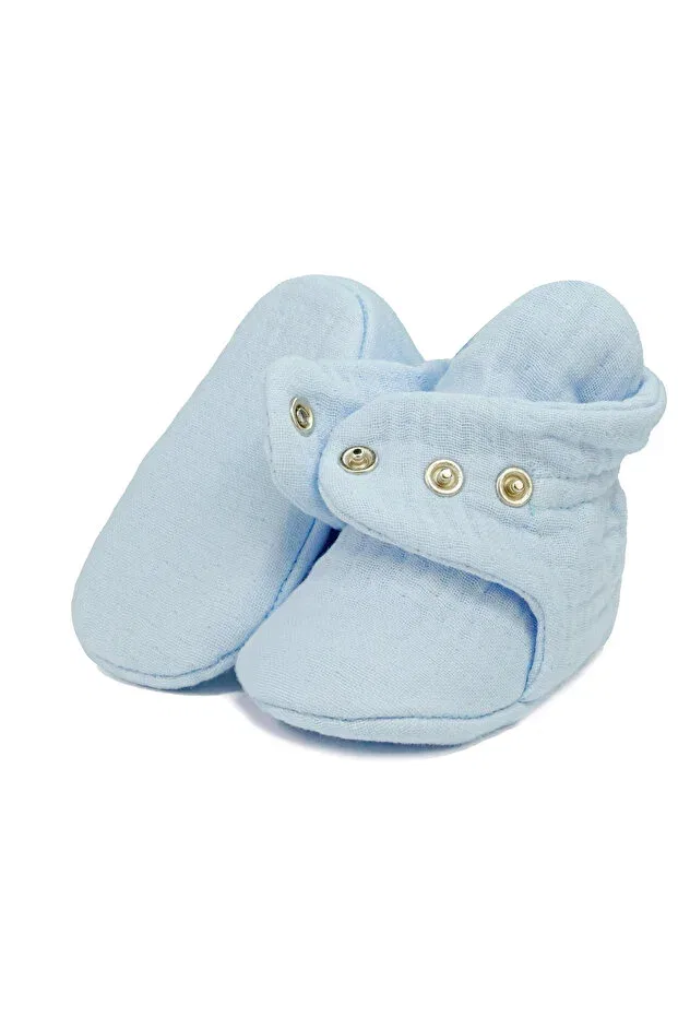 Детские пинетки из органического хлопка Ella Bonna, Blue — фото 3