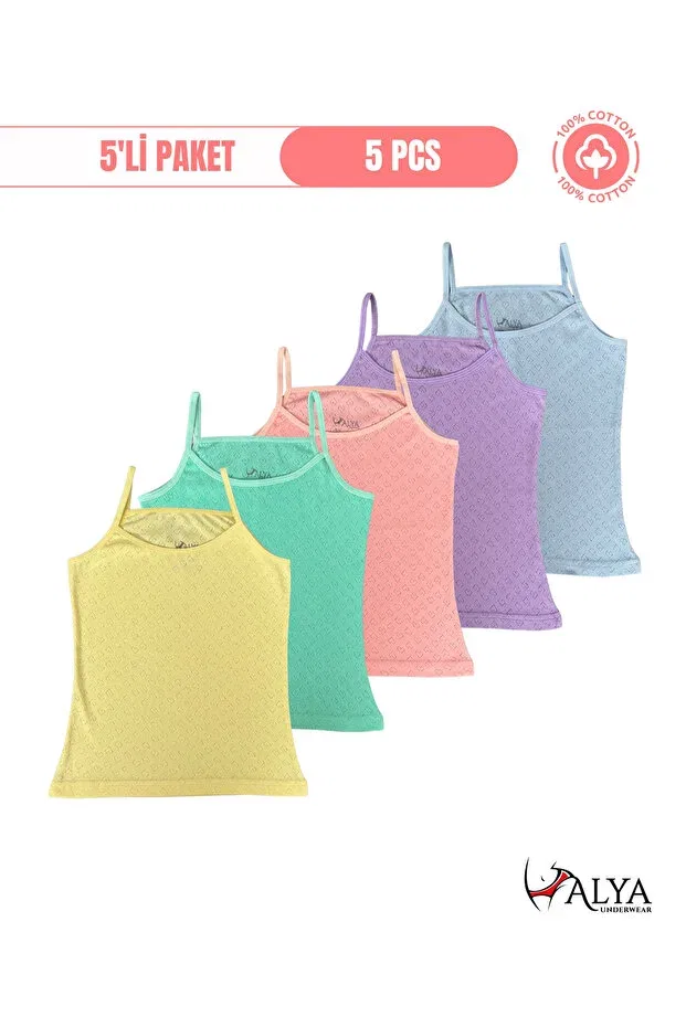 Детское нижнее белье для девочек хлопковое набор 5 шт Basics Alya Underwear, Multi-Color (P15)