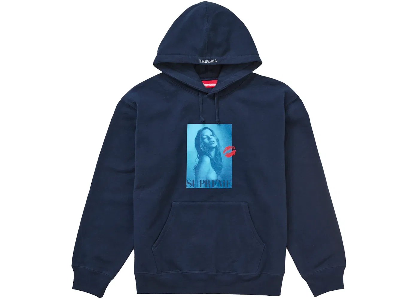 Мужская худи с принтом Kate Moss Supreme, Navy