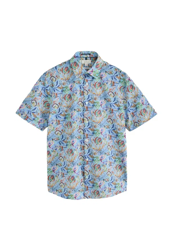 Рубашка с принтом Paisley Regular fit signature texta short sleeve shirt Next, Multicolour, мультиколор