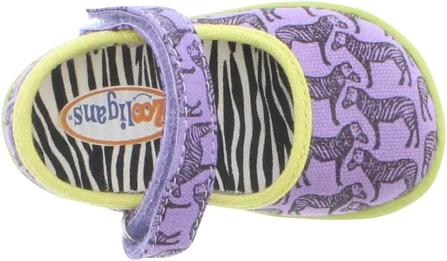 Детские туфли Мэри Джейн с принтом зебры Pop Mary Jane Zebra Zooligan, Purple — фото 3
