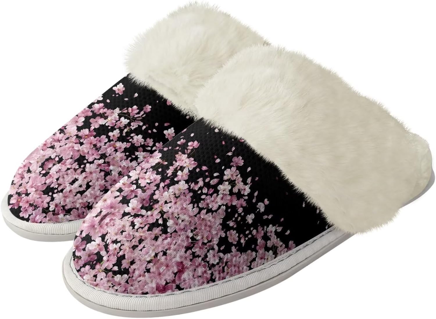 

Тапочки Glomenade для женщин и мужчин с отделкой из фланели, домашние туфли с памятью формы, закрытым носком и мягкой подошвой, для использования дома и на улице, розовый