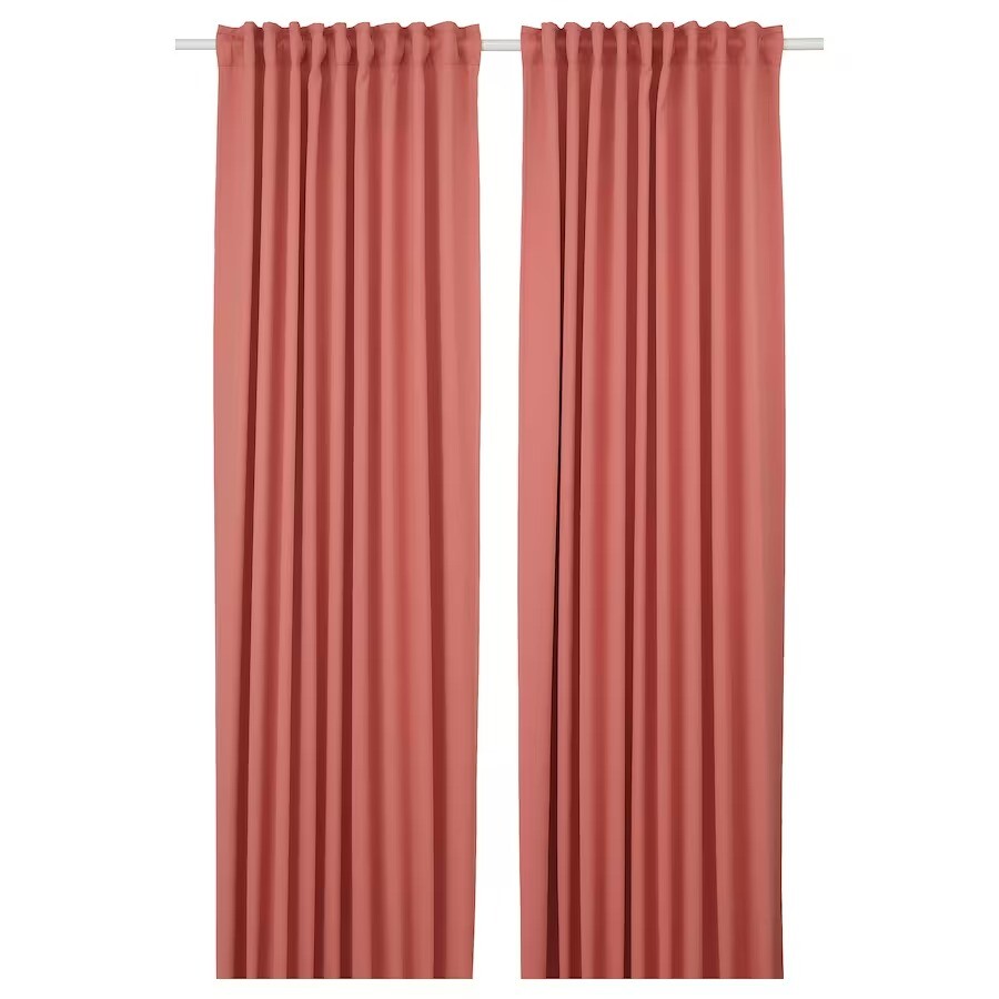 

Затемняющие шторы Ikea Majgull, 2 шт., 145x250 см, розовый