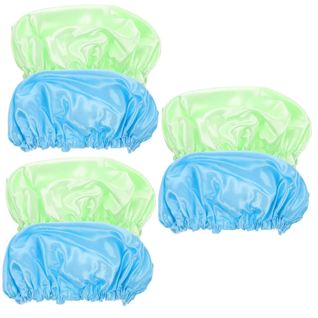 Набор шапочек для душа, 6 шт, Satin, 31x31x0.6 см, Blue Green Minkissy