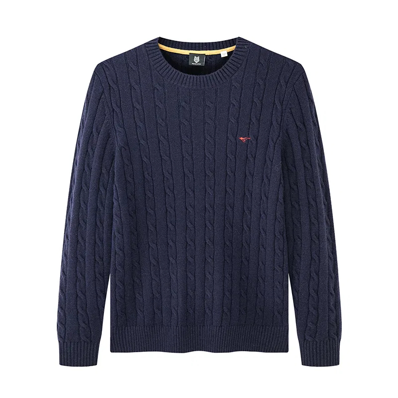 Детский свитер из кашемира с длинным рукавом SEPTWOLVES, Navy Blue