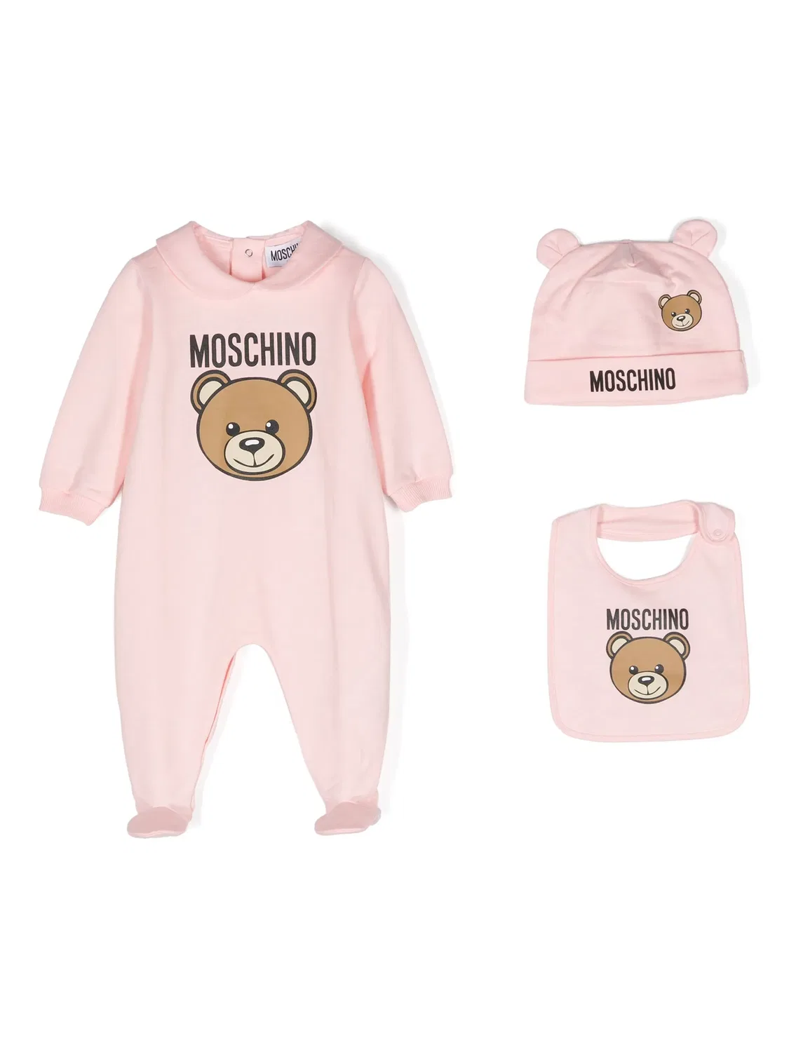 Комплект с изображением медвежонка Moschino, розовый