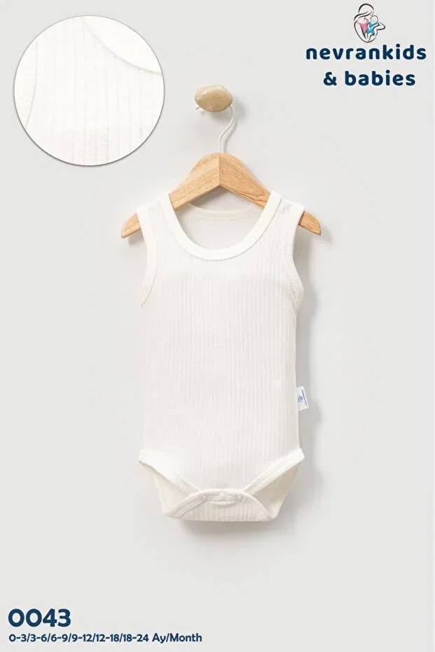 Детский комплект боди для новорожденных хлопковый Basics Nevrankids, Ecru — фото 4
