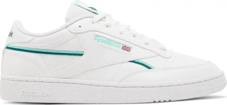 

Кроссовки club c 85 vegan 'white hint mint' Reebok, белый