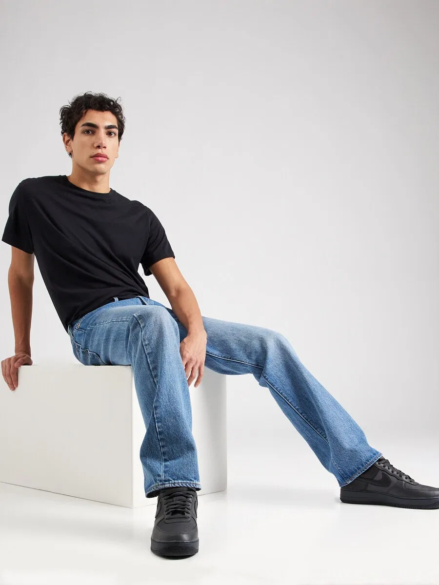 Джинсы LEVI'S Regular '501 Levi's' синего цвета — фото 4