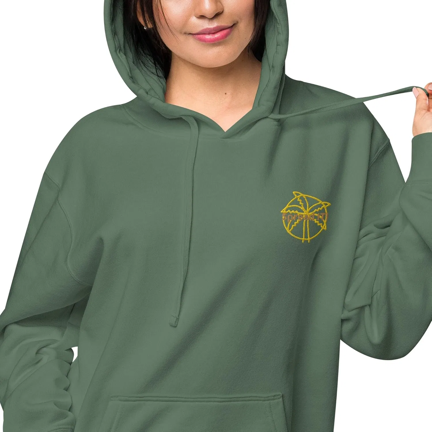 Худи унисекс пигментное, Pigment Alpine Green
