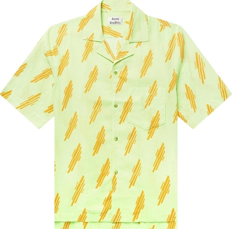 

Рубашка Acne Studios Simon Camp Collar Textured Shirt 'Yellow', желтый