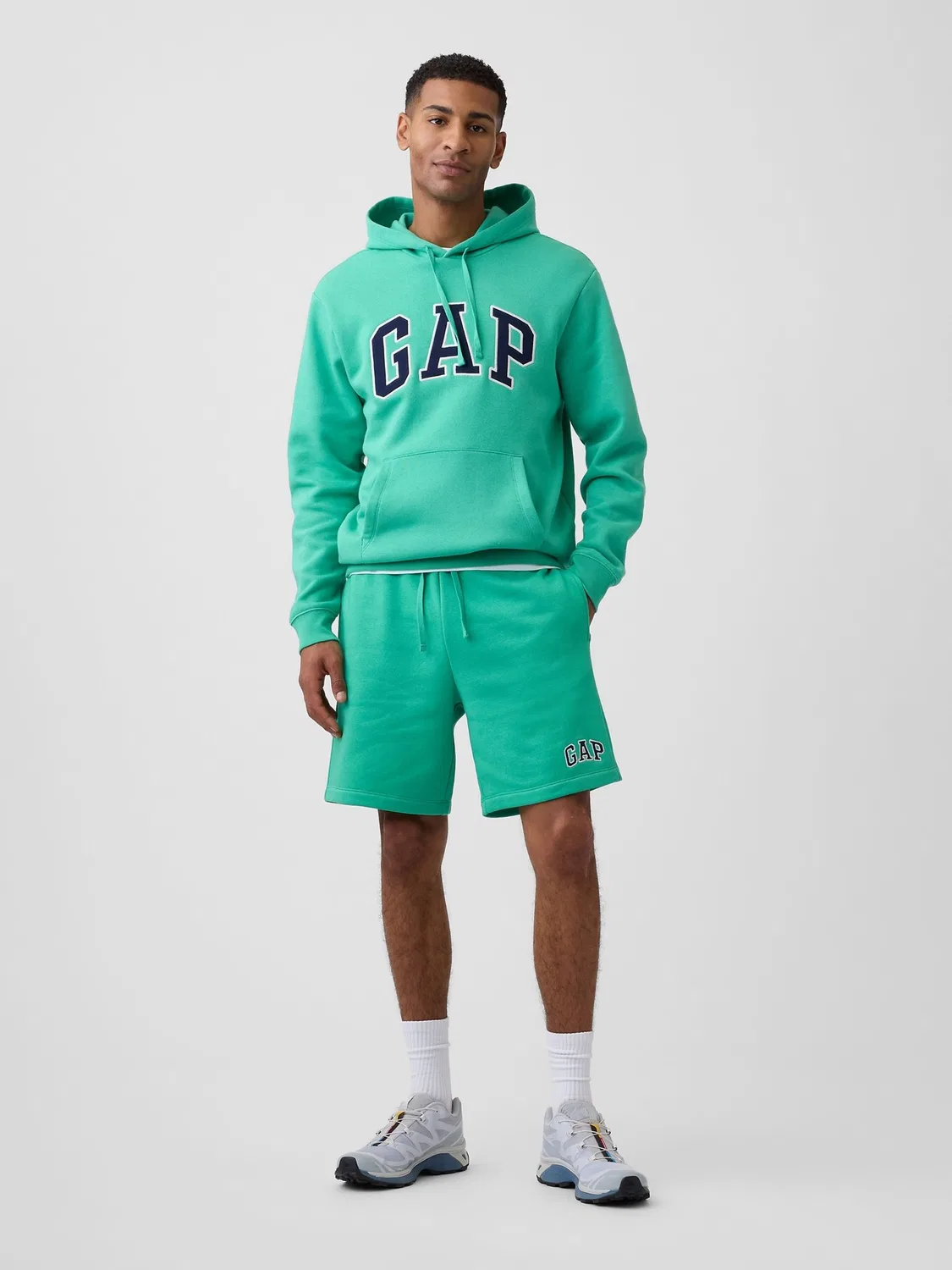 Худи, свободная посадка, Relaxed Logo Hoodie Gap, ярко-зеленый — фото 3