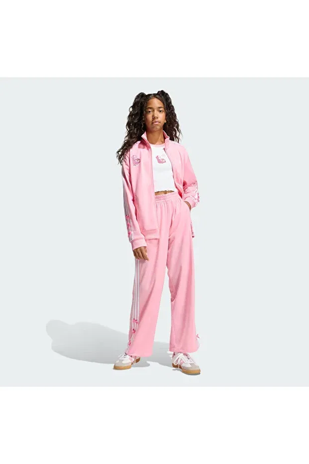 Детские свитшот для девочек с принтом Disney Firebird Kids, Adidas, Розовый — фото 3