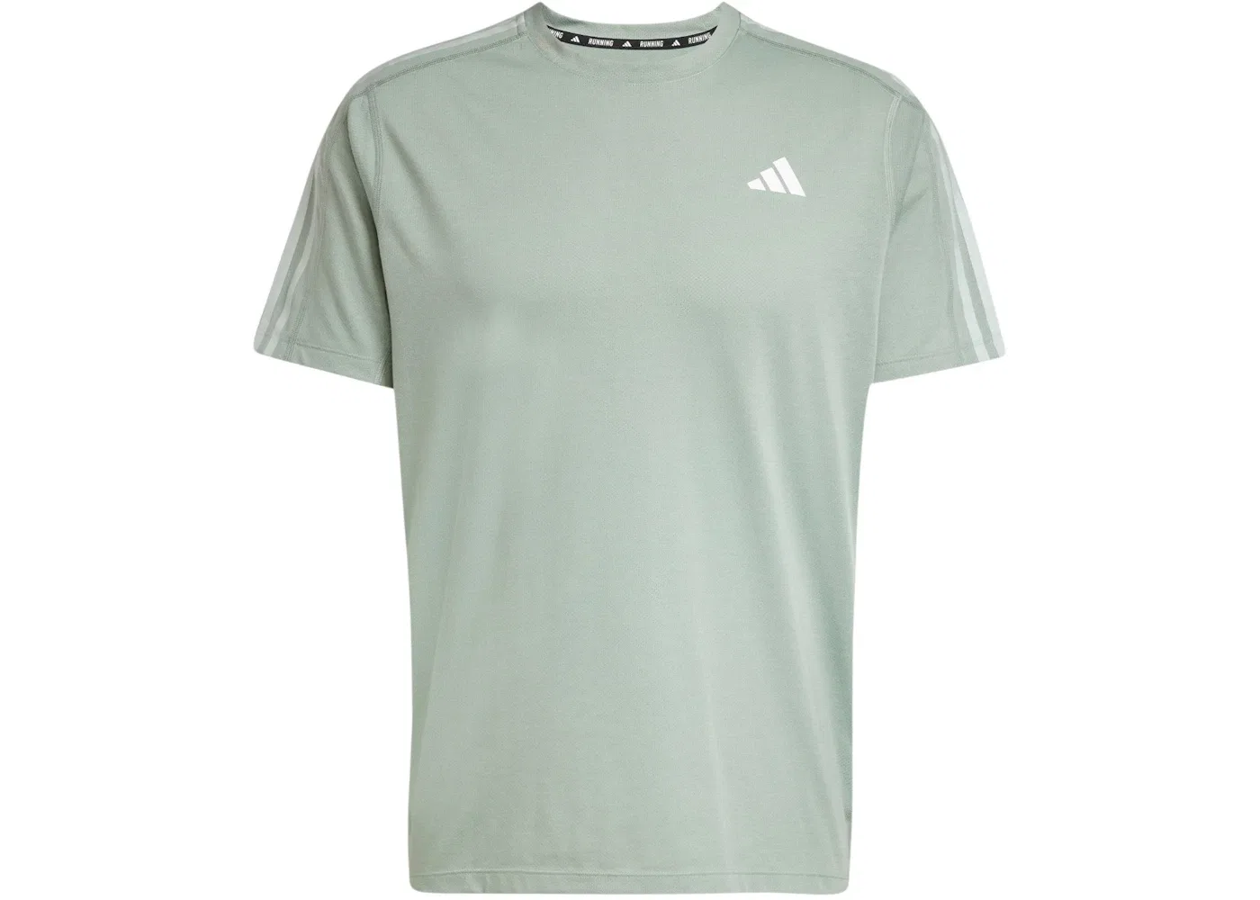 Мужская футболка с принтом 3-Stripes Own The Run Adidas, цвет Silver Green