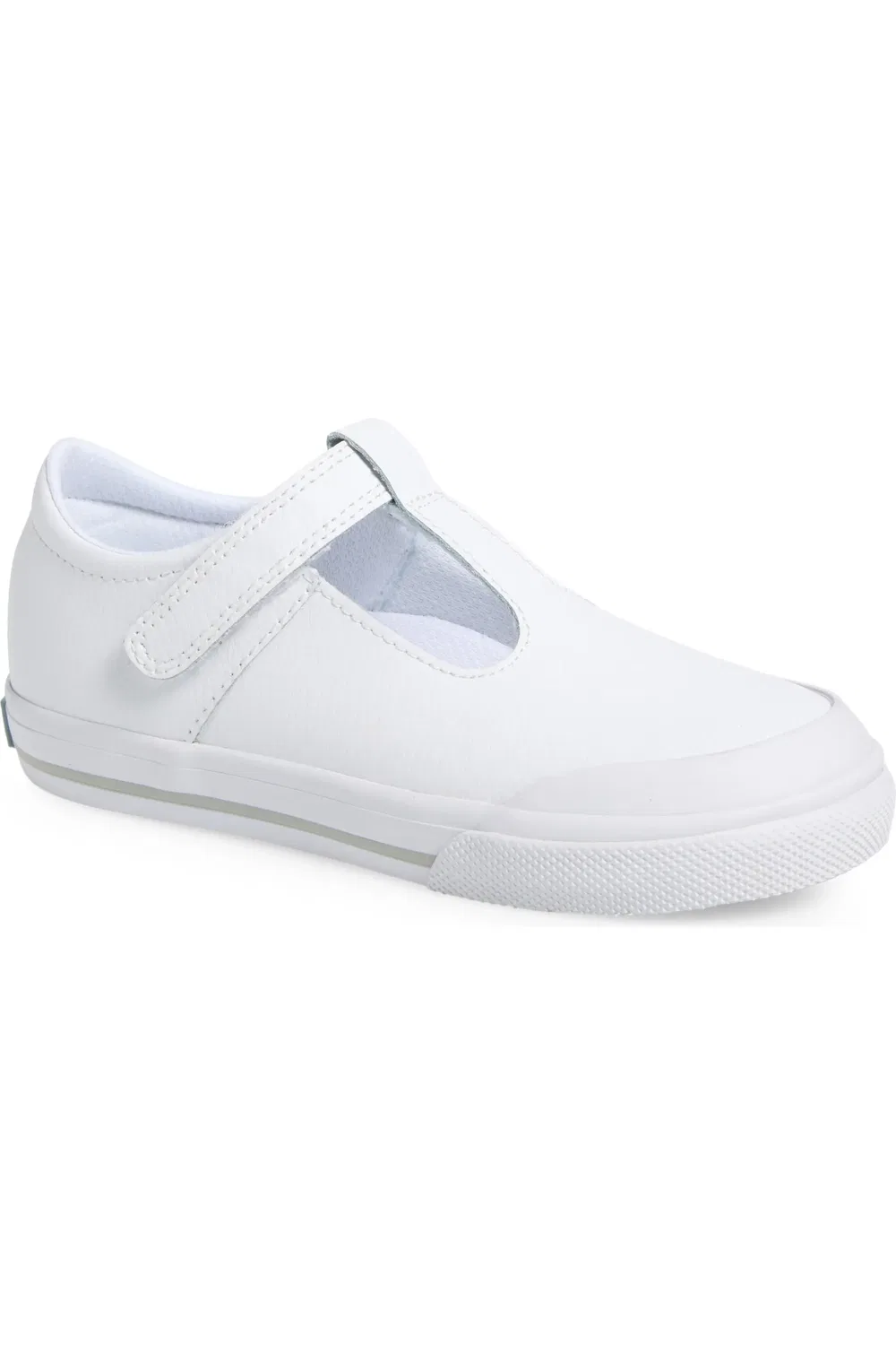 Детские кроссовки на липучке Drew Mary Jane Footmates, White Leather/Gray