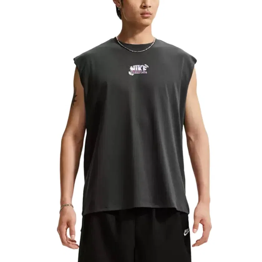 Мужская майка с круглым вырезом White/Black Nike