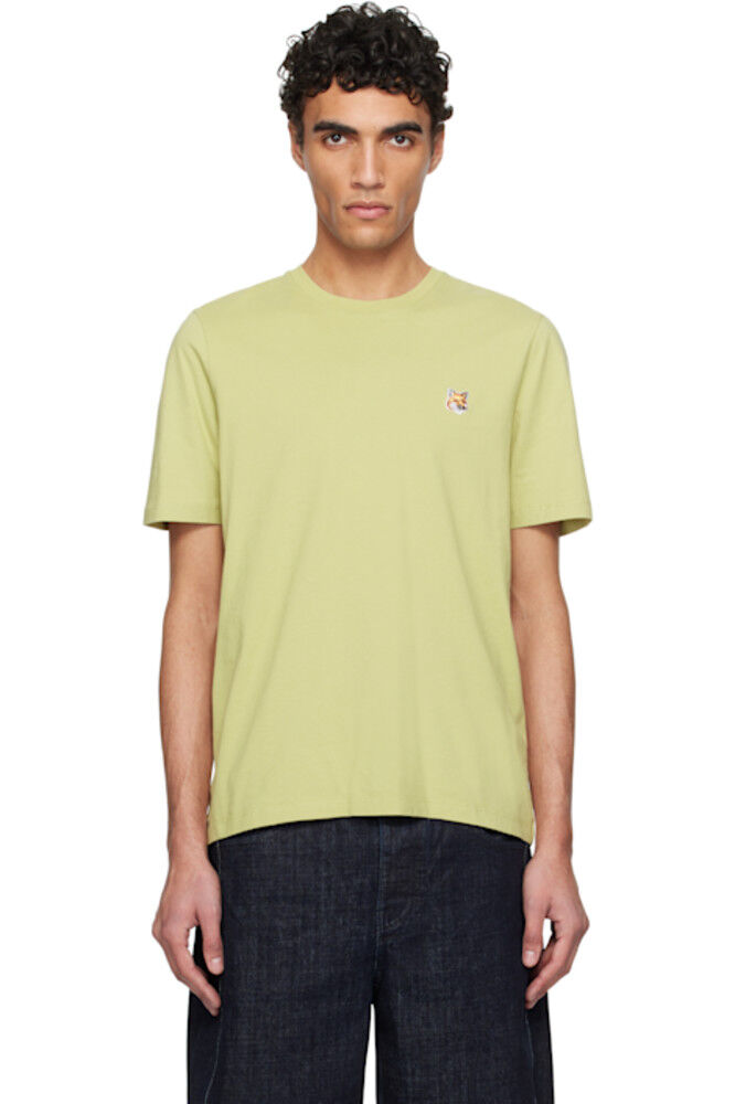 

Футболка с нашивкой «Голова зеленой лисы» Maison Kitsuné