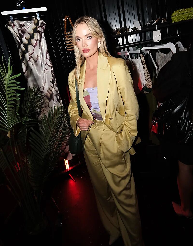 

Блейзер Topshop coord премиум-класса для гостей на свадьбу в цвете пахты