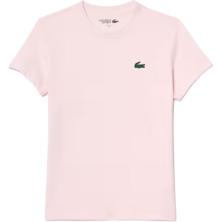 

Футболка из хлопка с вышитым логотипом LACOSTE, розовый
