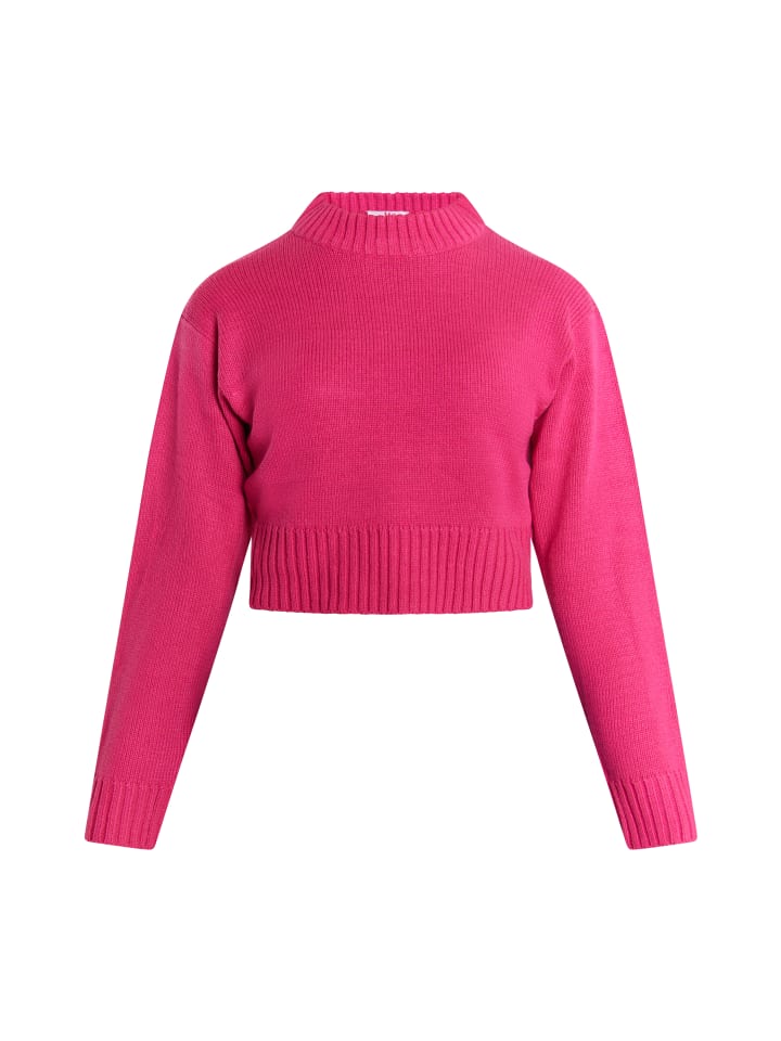 

MyMo Укороченный женский свитер розового цвета