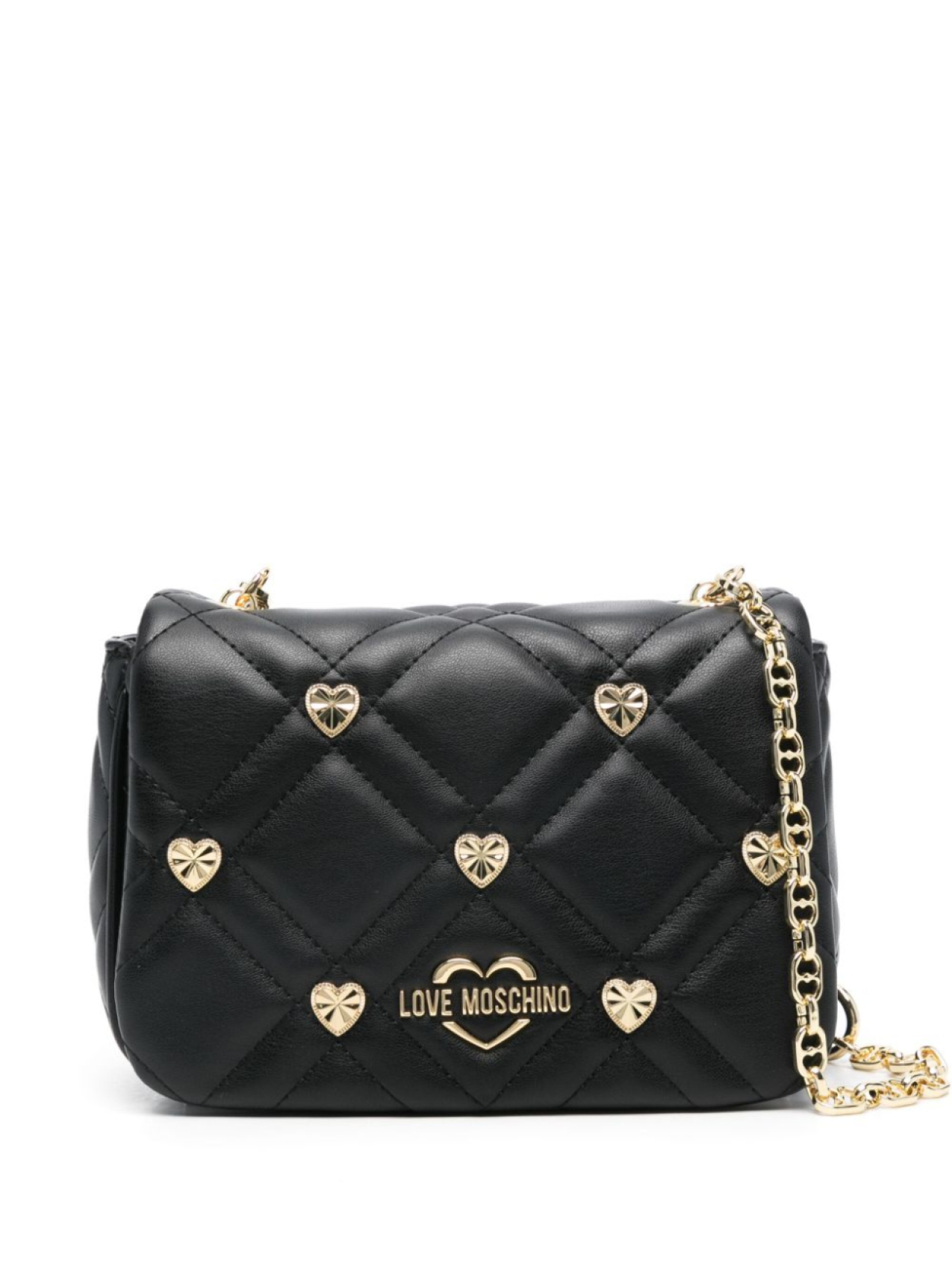 

Love Moschino стеганая сумка через плечо, черный