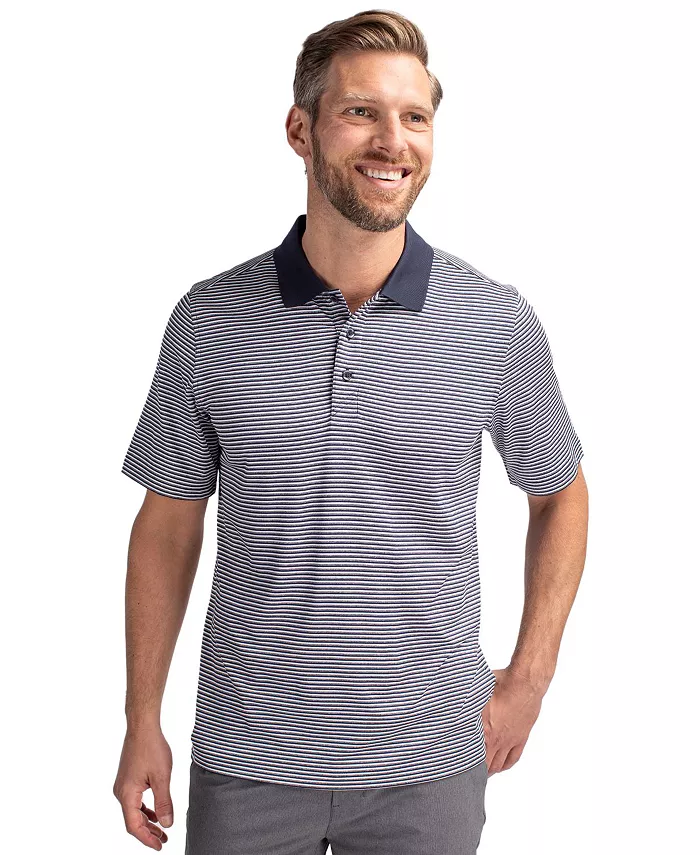 

Мужская рубашка-поло Forge Tonal Stripe Stretch для больших и высоких Cutter & Buck, синий