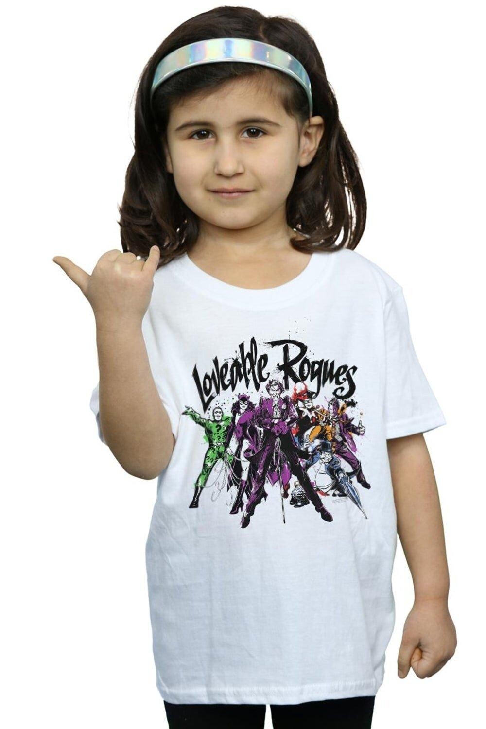 

Хлопковая футболка Batman Loveable Rogues DC Comics, белый