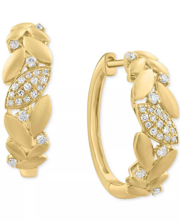 

Маленькие серьги-кольца Effy с полированными бриллиантами (1/5 карата) из 14-каратного золота, 0,7 дюйма Effy Collection, gold