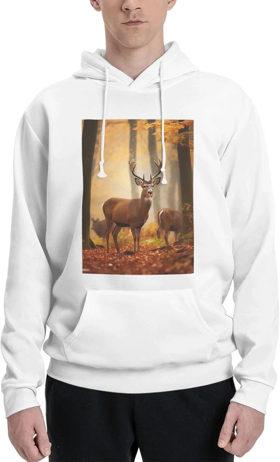 

Мужская флисовая толстовка с капюшоном White Tail Deer LKWSCGHM