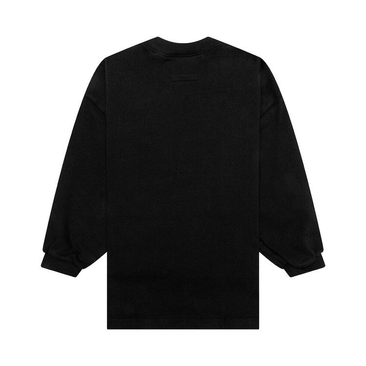 Футболка Fear of God Essentials Kids Heavy Long-Sleeve Tee, Black — фото 2