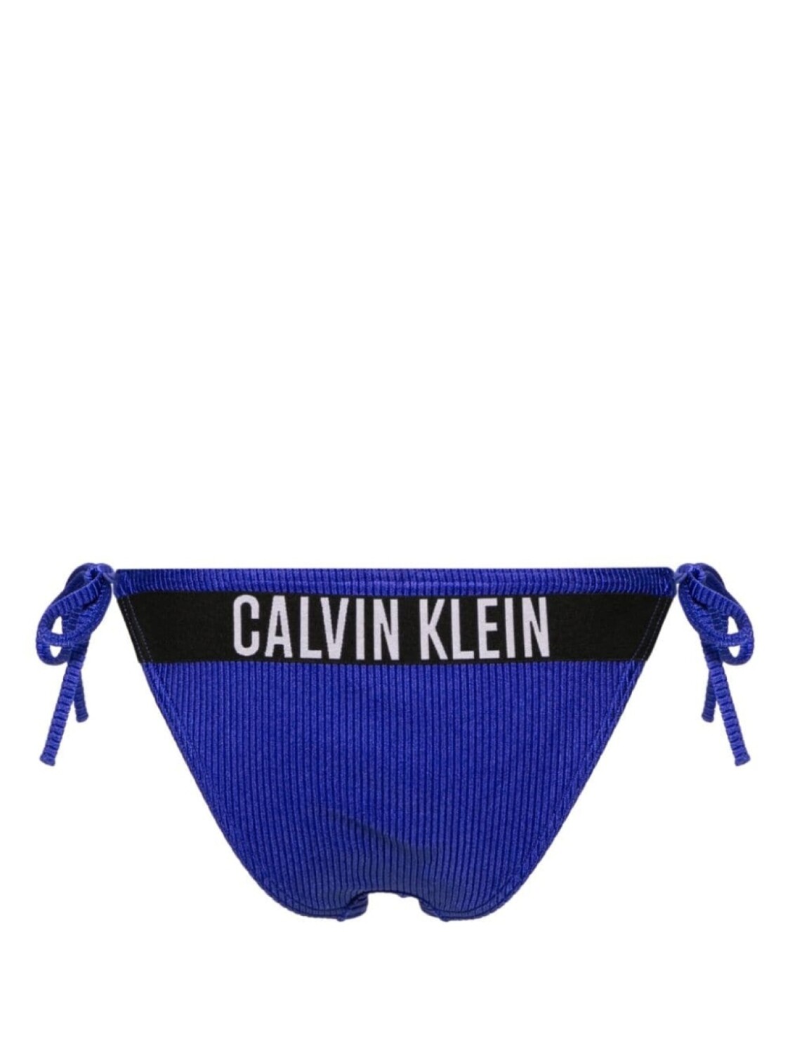 Calvin Klein плавки бикини в рубчик с логотипом, синий — фото 2