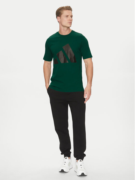 Футболка обычного кроя Essentials Big Logo JE8932 Adidas, зеленый — фото 2