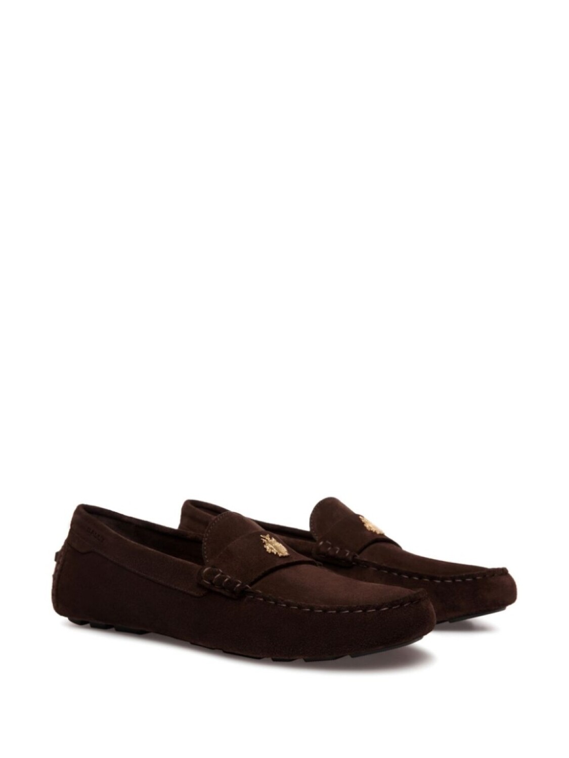 

Bally мокасины с логотипом, коричневый
