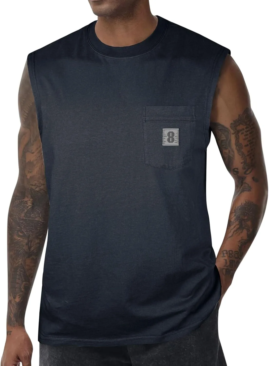 

Мужская майка без рукавов Relaxed Fit Heavyweight с карманом