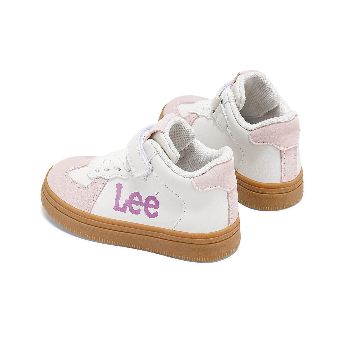 Детские скейтерские кроссовки Kids Lee, бежевый/розовый — фото 3