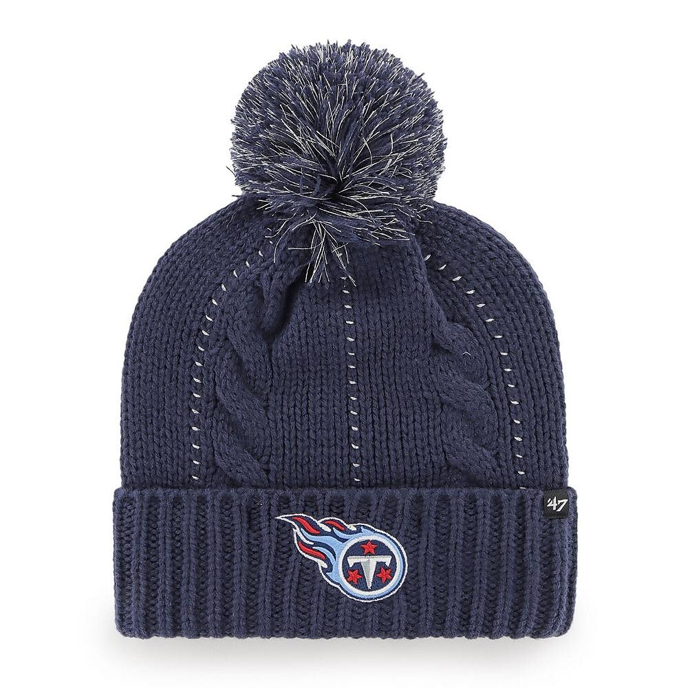 

Женская темно-синяя вязаная шапка с манжетами и помпоном Tennessee Titans Bauble '47, цвет Ttn Navy