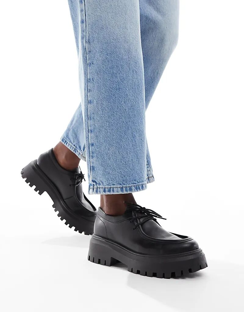Туфли Schuh Lyrica на массивной шнуровке из черной кожи — фото 4