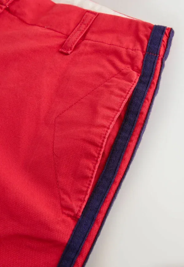 Шорты Regular fit chino short with side stripes, Next, красный — фото 3