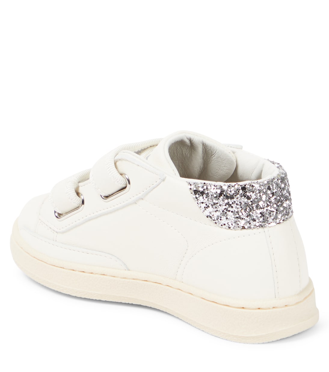 Кожаные кроссовки Baby June Golden Goose Kids, Optic White/Silver — фото 2