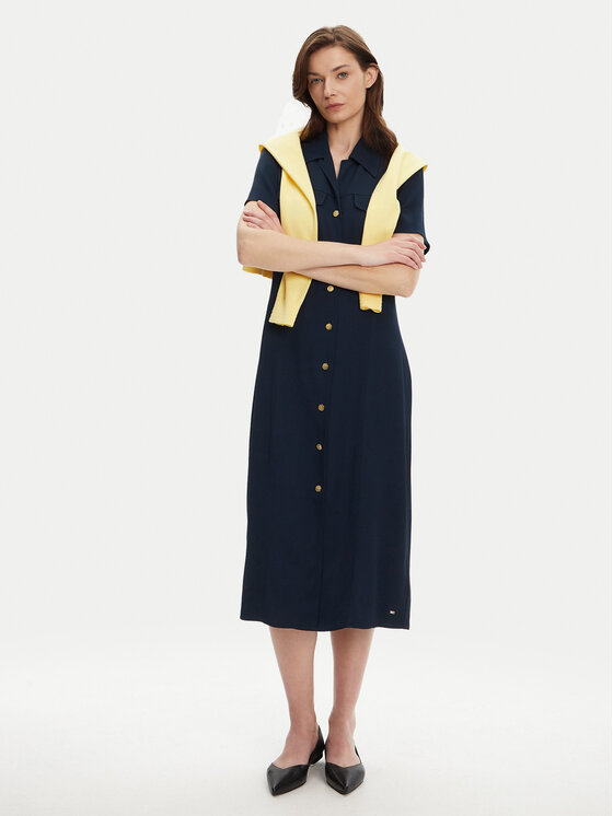 Платье-Рубашка стандартный крой WW0WW45802 Tommy Hilfiger, синий — фото 2