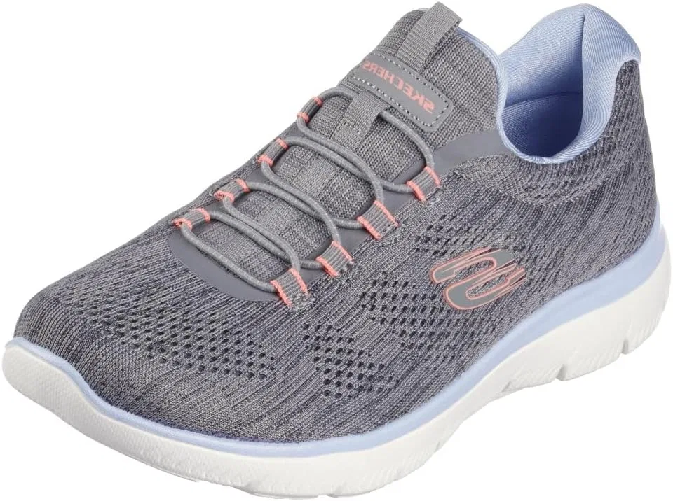 Мужские кроссовки Skechers Gowalk Arch Fit, спортивные слипоны, повседневные лоферы для походов, кроссовки для бега, синий/розовый/серый