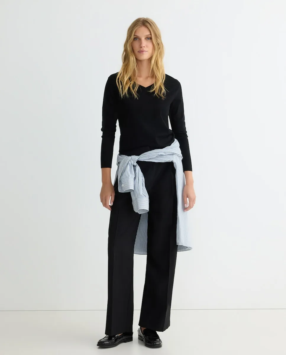 

Женский свитер с длинным рукавом однотонный Zermatt, черный