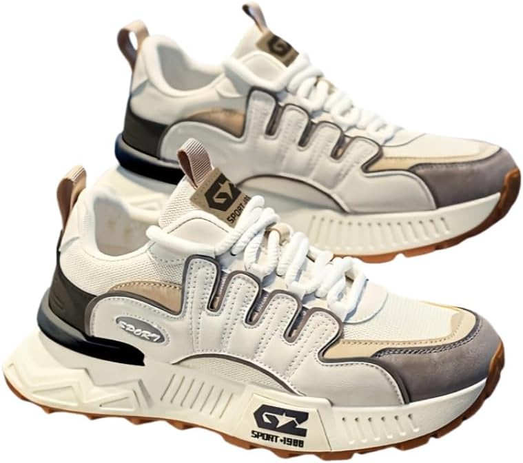 

Мужские дышащие, легкие, повседневные спортивные кроссовки модного дизайна Clolinde, белый/серый