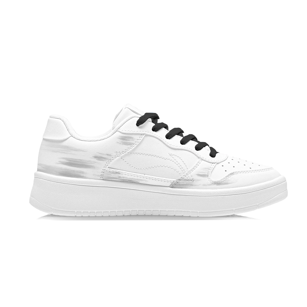 Понтонные лодки износостойкие и легкие низкие кроссовки Skateboard Shoes мужские LINING, белый — фото 2