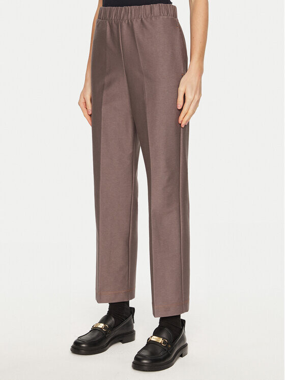 

Тканевые брюки прямого кроя Max Mara Leisure, коричневый